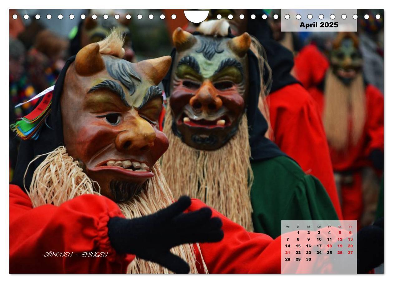 Bild: 9783435569571 | Schwäbisch alemannische Fasnet (Wandkalender 2025 DIN A4 quer),...