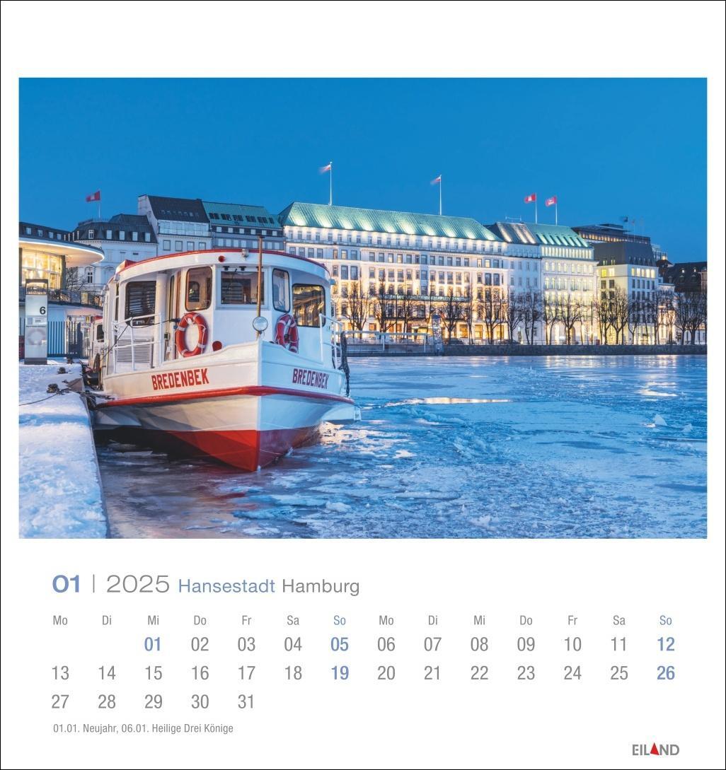 Bild: 9783964023261 | Hansestadt Hamburg Postkartenkalender 2025 | Eiland | Kalender | 13 S.