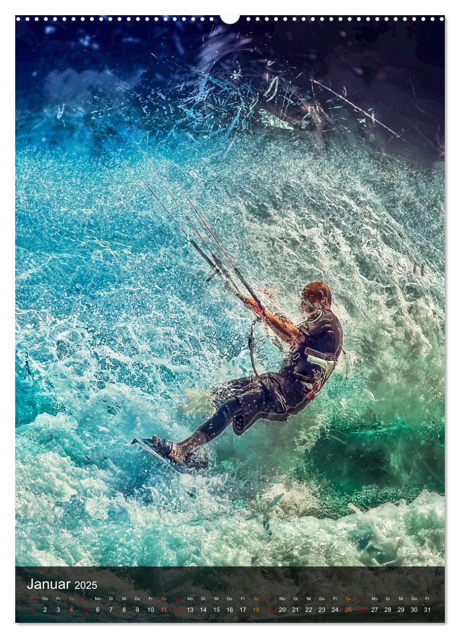 Bild: 9783435928842 | Kitesurfen - einfach cool (Wandkalender 2025 DIN A2 hoch), CALVENDO...