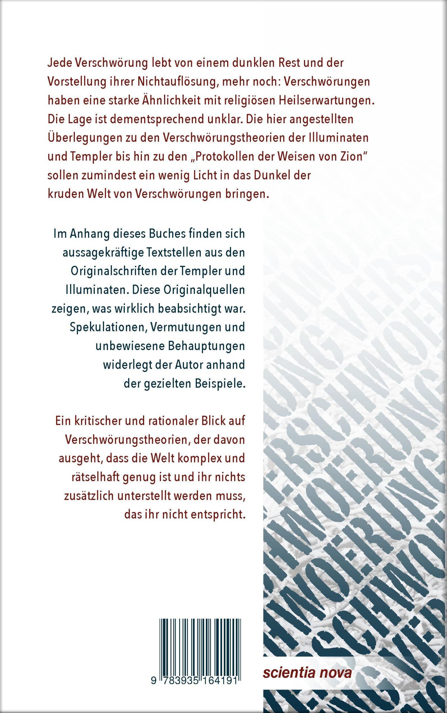 Rückseite: 9783935164191 | Verschwörung | Eine kritische Betrachtung | Wolfram Frietsch | Buch