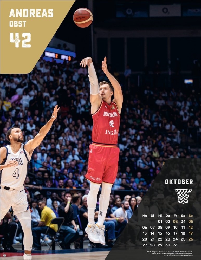 Bild: 9783756413324 | DBB Basketball Posterkalender 2025 | Kalender | Spiralbindung | 15 S.