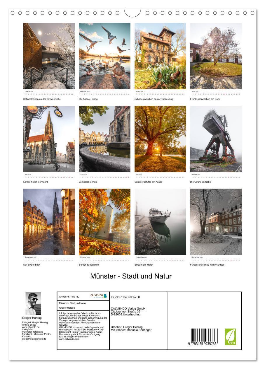 Bild: 9783435935758 | Münster - Stadt und Natur (Wandkalender 2025 DIN A3 hoch), CALVENDO...