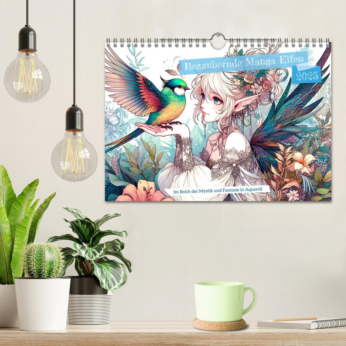 Bild: 9783435504558 | Bezaubernde Manga Elfen (Wandkalender 2025 DIN A4 quer), CALVENDO...