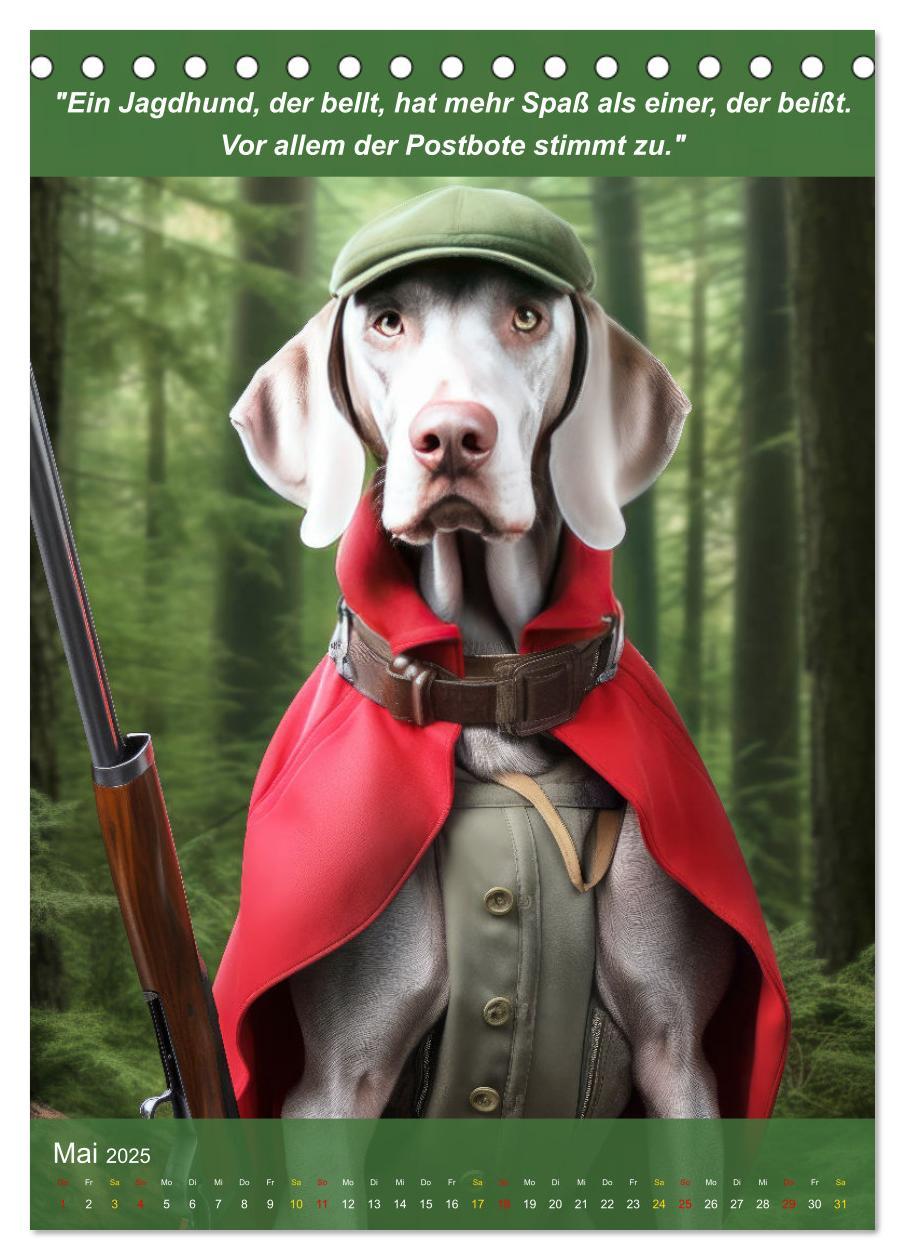 Bild: 9783435979899 | Lustige Jagdhunde mit Jägerlatein (Tischkalender 2025 DIN A5 hoch),...