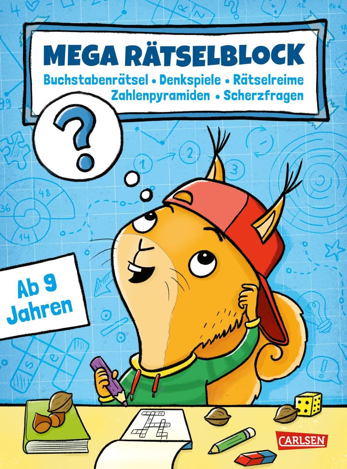 Cover: 9783551190826 | Mega Rätselblock - Buchstabenrätsel, Denkspiele, Zahlenpyramiden,...