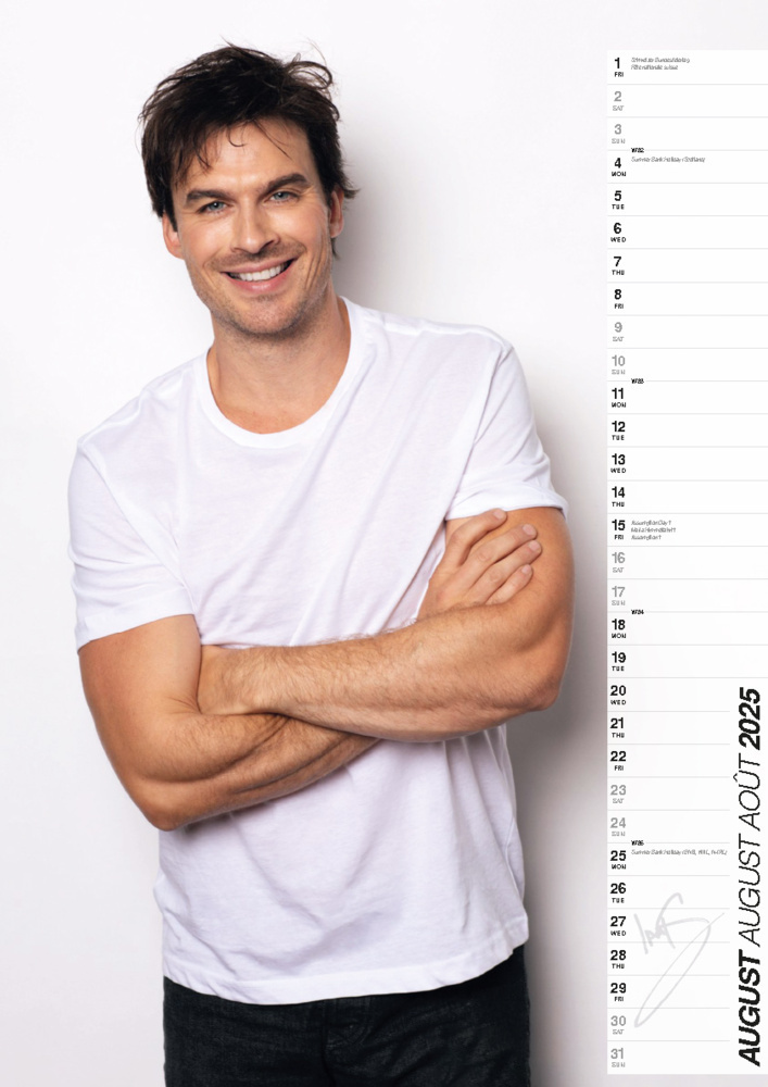 Bild: 9798893610185 | Ian Somerhalder Offizieller Kalender 2025 | Kalender | 14 S. | Deutsch