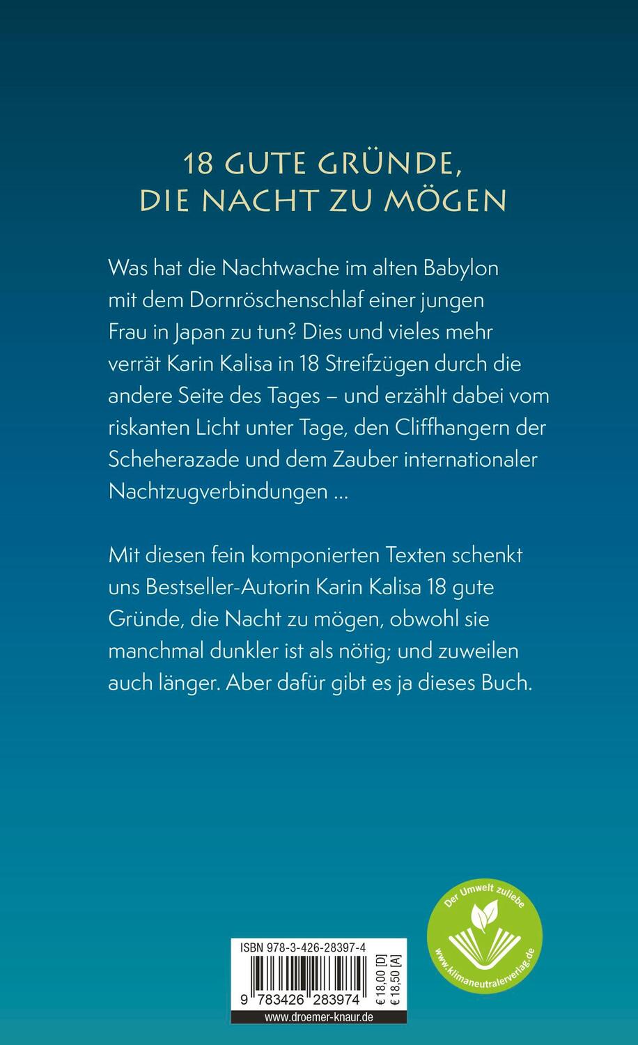 Rückseite: 9783426283974 | Magst du die Nacht? | 18 Geschichten von der anderen Seite des Tages