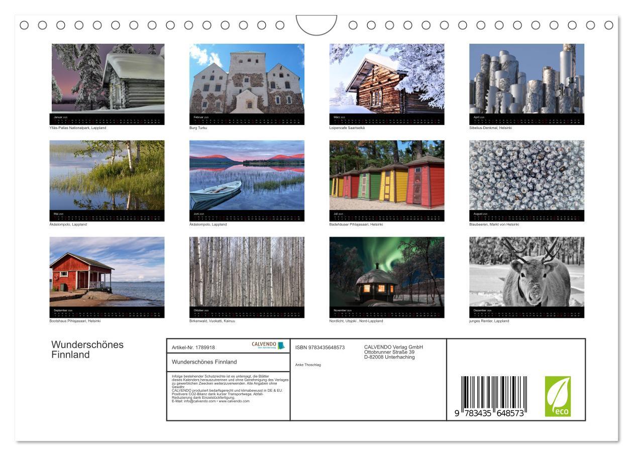 Bild: 9783435648573 | Wunderschönes Finnland (Wandkalender 2025 DIN A4 quer), CALVENDO...