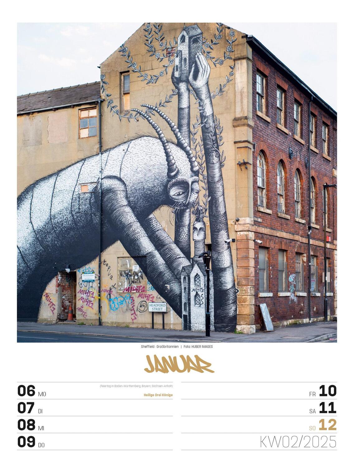 Bild: 9783838435299 | Street Art - Graffiti - Wochenplaner Kalender 2025 | Kunstverlag