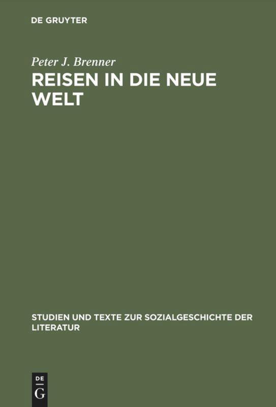 Cover: 9783484350359 | Reisen in die Neue Welt | Peter J. Brenner | Buch | ISSN | IX | 1991