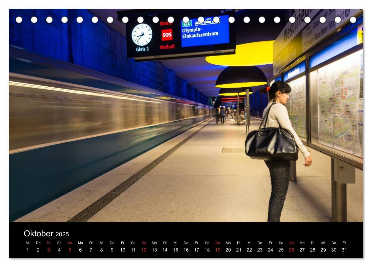 Bild: 9783435668625 | U-Bahn in München (Tischkalender 2025 DIN A5 quer), CALVENDO...