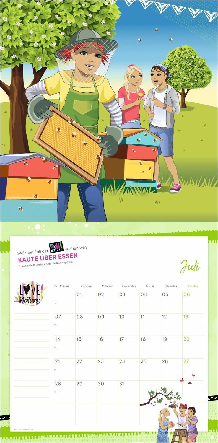 Bild: 9783756409044 | Die drei !!! Broschurkalender 2025 | Kalender | 28 S. | Deutsch | 2025