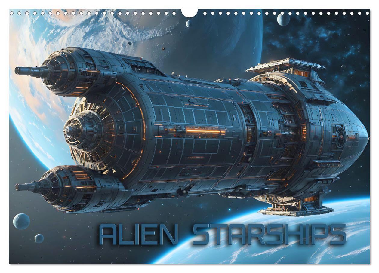 Cover: 9783383851155 | Alien Starships (Wandkalender 2025 DIN A3 quer), CALVENDO...