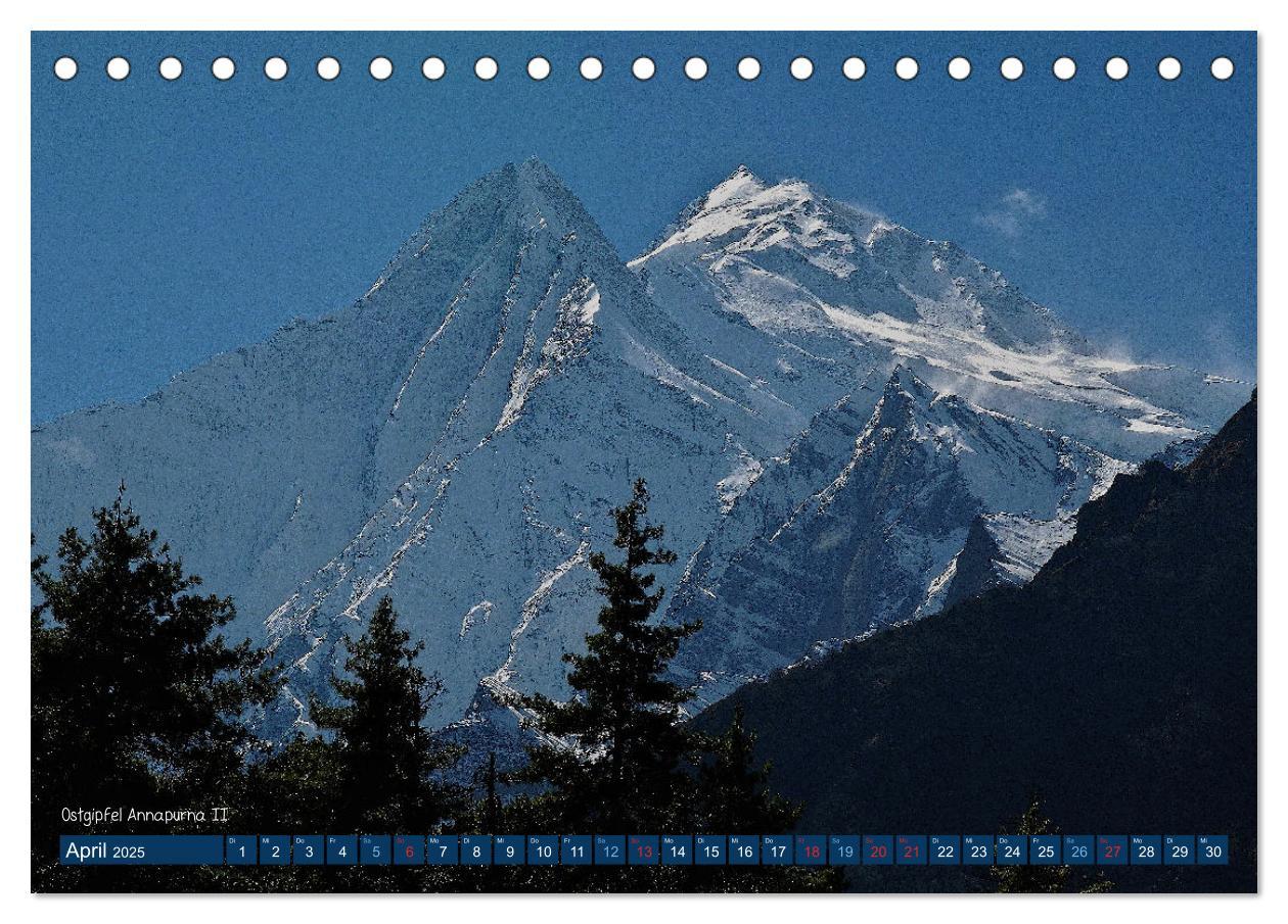 Bild: 9783435036875 | Der Annapurna Trek (Tischkalender 2025 DIN A5 quer), CALVENDO...