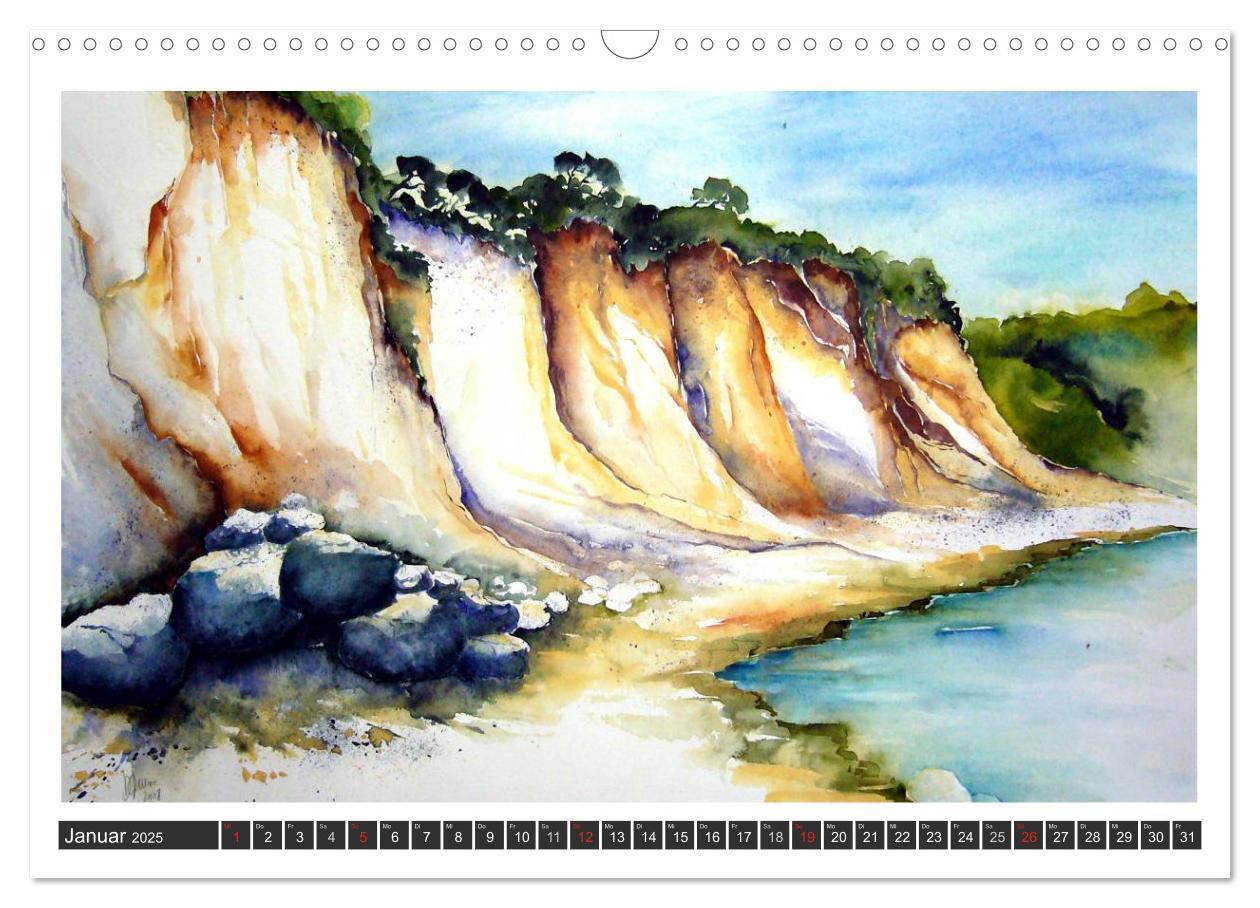 Bild: 9783435814084 | Aquarelle - Fischland-Darß (Wandkalender 2025 DIN A3 quer),...