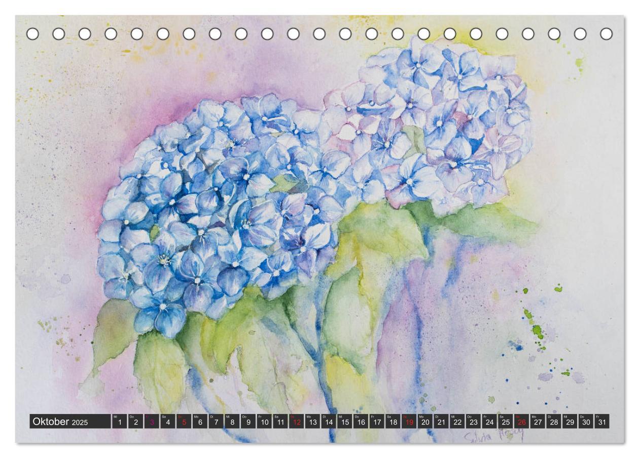 Bild: 9783435311460 | Blumenbilder in Aquarell (Tischkalender 2025 DIN A5 quer), CALVENDO...