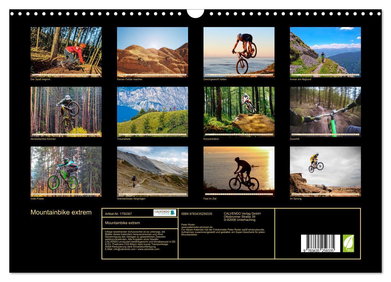 Bild: 9783435259335 | Mountainbike extrem (Wandkalender 2025 DIN A3 quer), CALVENDO...