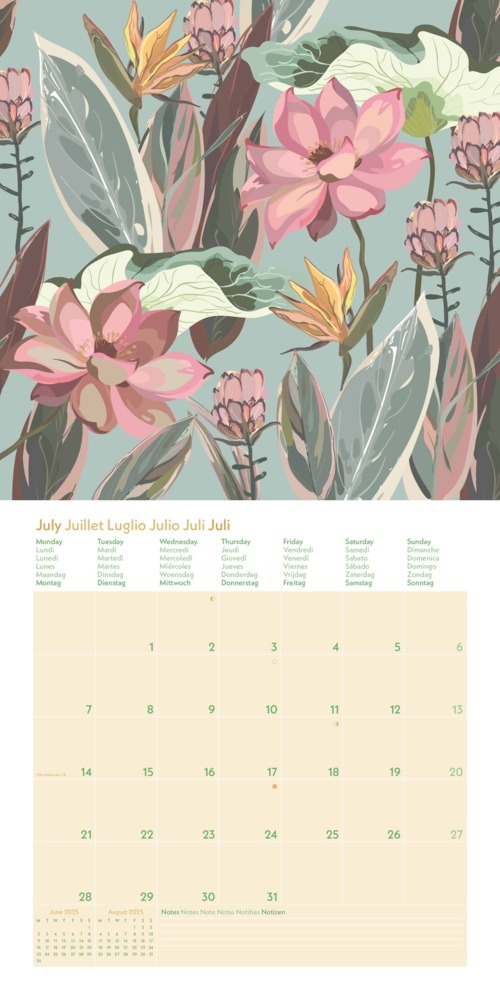 Bild: 4002725981721 | GreenLine Floral 2025 Broschürenkalender, 30x30cm, Wandkalender mit...