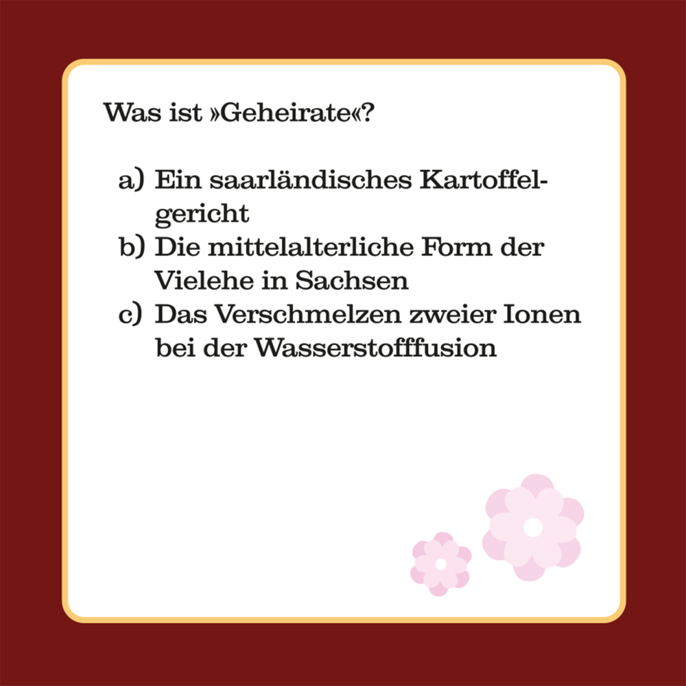 Bild: 4250364114806 | Das Hochzeits-Quiz (Spiel) | Spiel | In Spielebox | 66 S. | 1480