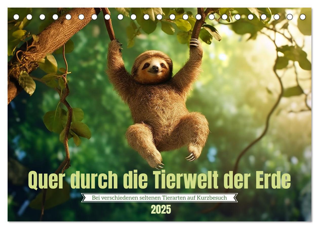 Cover: 9783383891342 | Quer durch die Tierwelt der Erde (Tischkalender 2025 DIN A5 quer),...