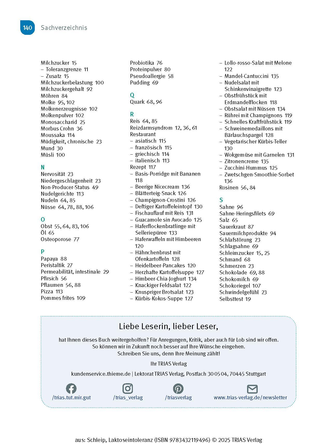 Bild: 9783432119496 | Laktose-Intoleranz | Thilo Schleip | Taschenbuch | 144 S. | Deutsch