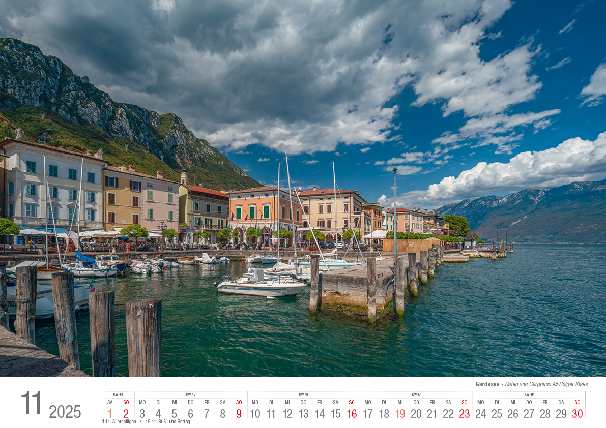 Bild: 9783965352223 | Gardasee 2025 Bildkalender A3 cm quer, spiralgebunden | Holger Klaes