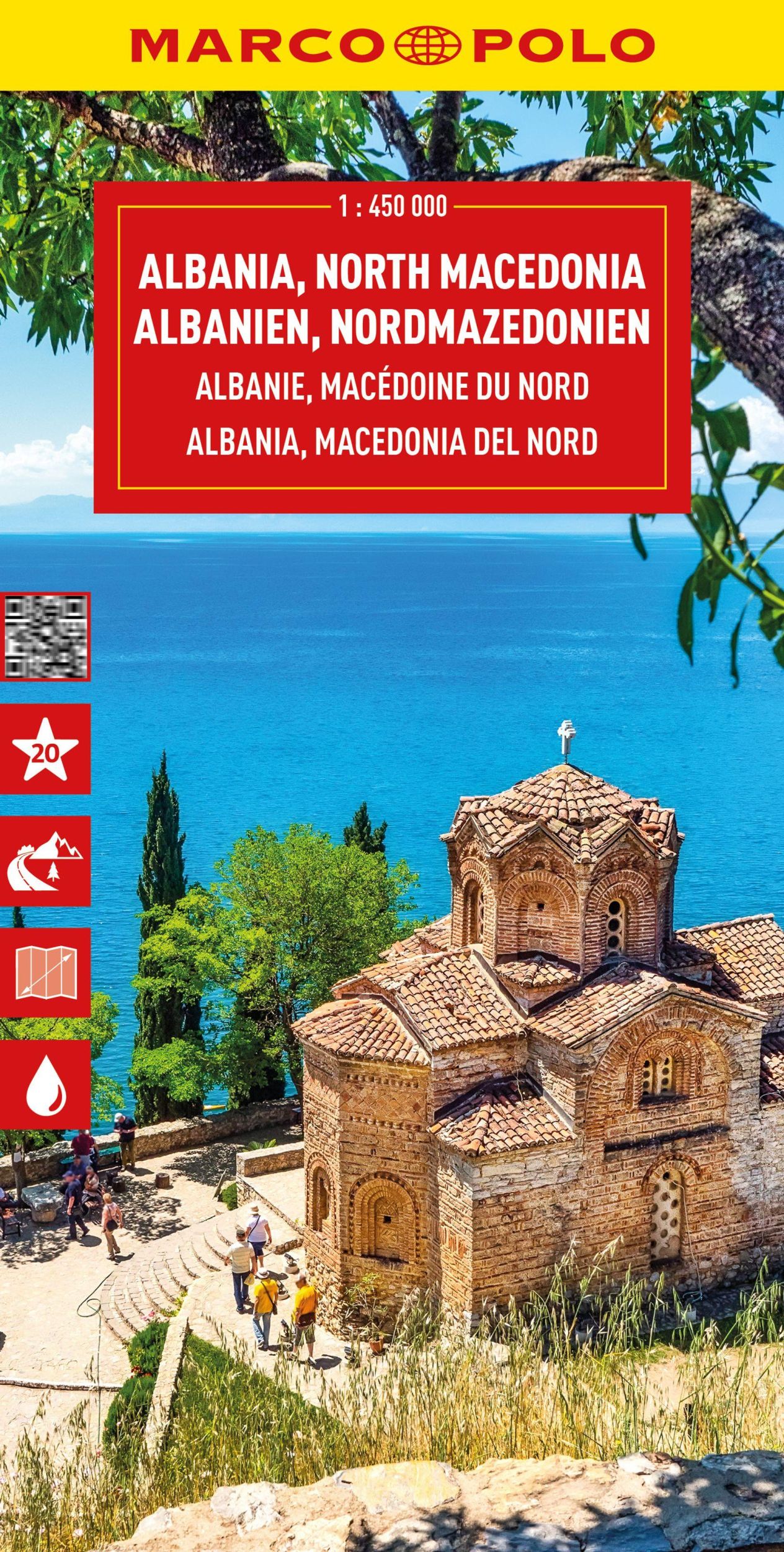 Cover: 9783575018960 | MARCO POLO Reisekarte Albanien, Nordmazedonien 1:450.000 | Kosovo