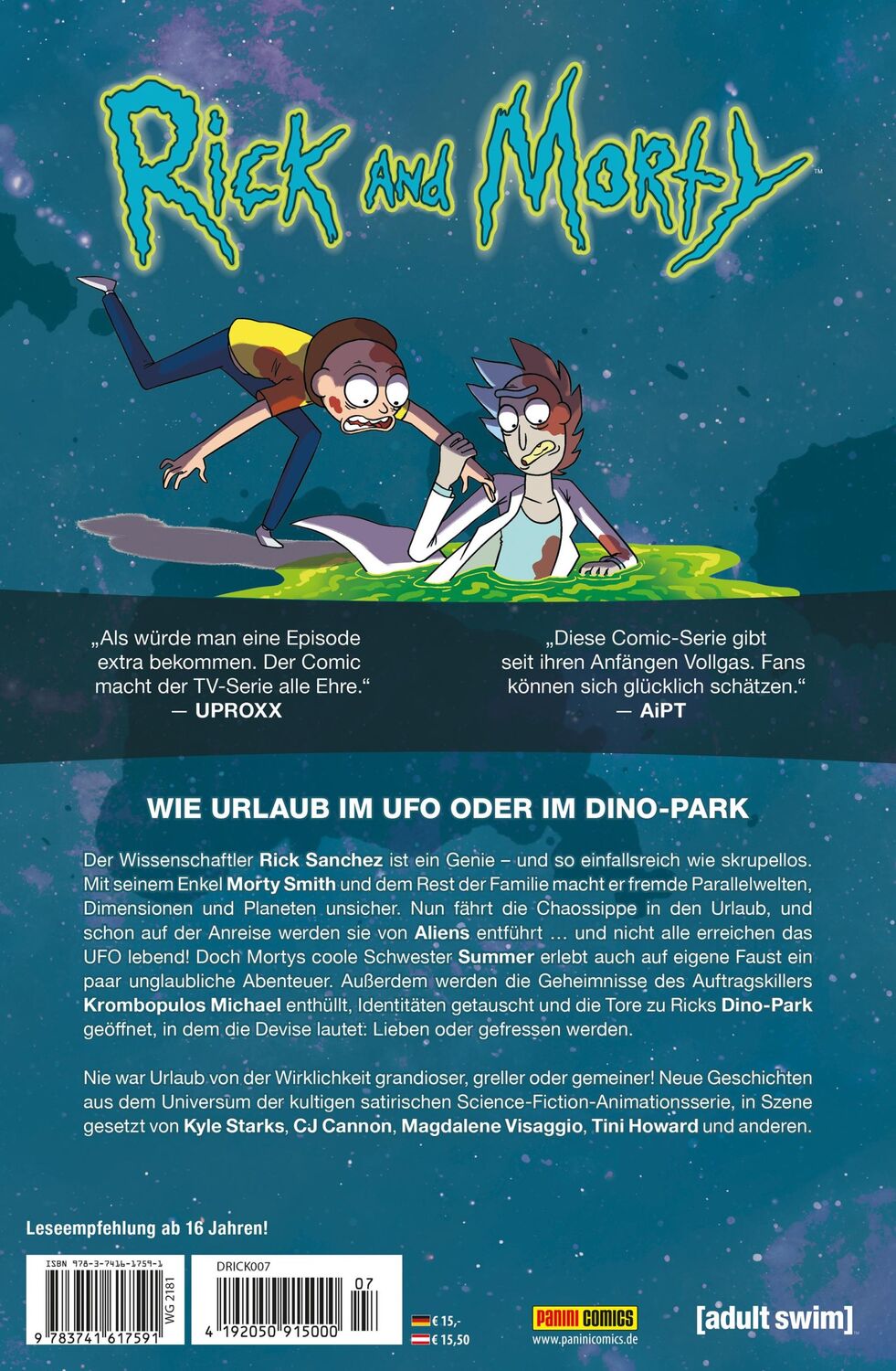 Rückseite: 9783741617591 | Rick and Morty | Bd. 7 | Kyle Starks (u. a.) | Taschenbuch | 132 S.