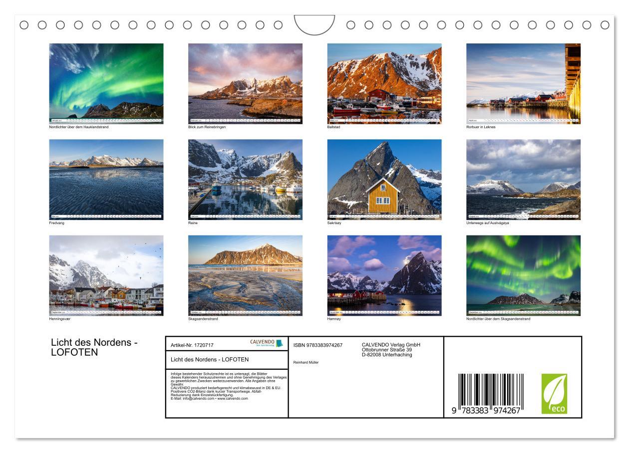 Bild: 9783383974267 | Licht des Nordens - LOFOTEN (Wandkalender 2025 DIN A4 quer),...