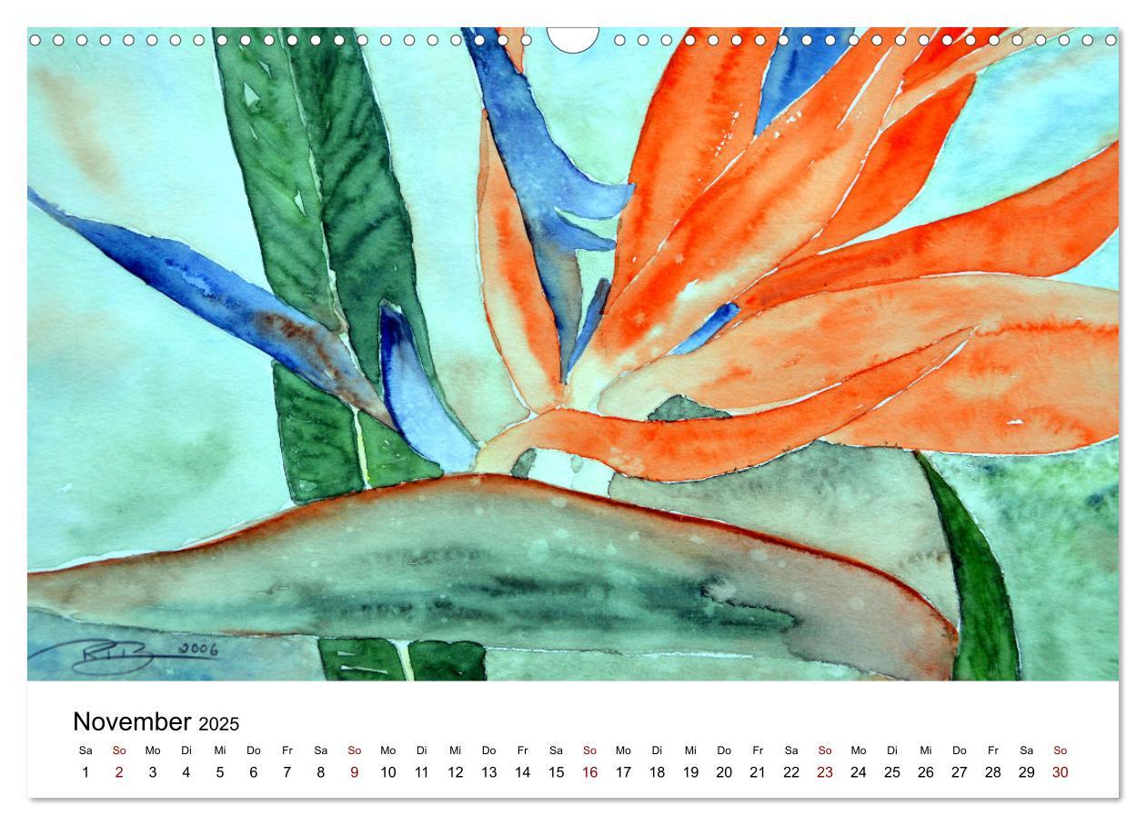 Bild: 9783383807473 | Blumen-Aquarelle (Wandkalender 2025 DIN A3 quer), CALVENDO...