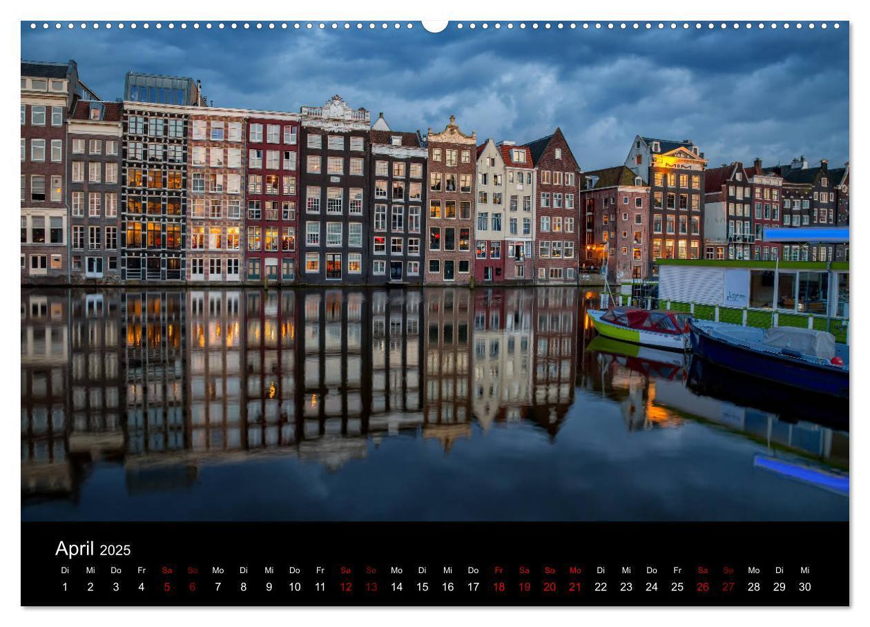 Bild: 9783435446117 | Nacht über Amsterdam (hochwertiger Premium Wandkalender 2025 DIN A2...