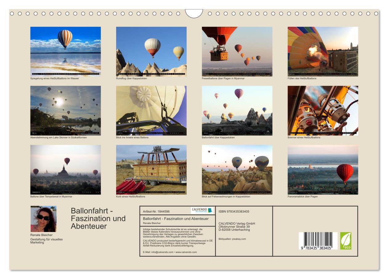 Bild: 9783435383405 | Ballonfahrt - Faszination und Abenteuer (Wandkalender 2025 DIN A3...