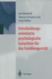 Cover: 9783642631658 | Entscheidungsorientierte psychologische Gutachten für das...