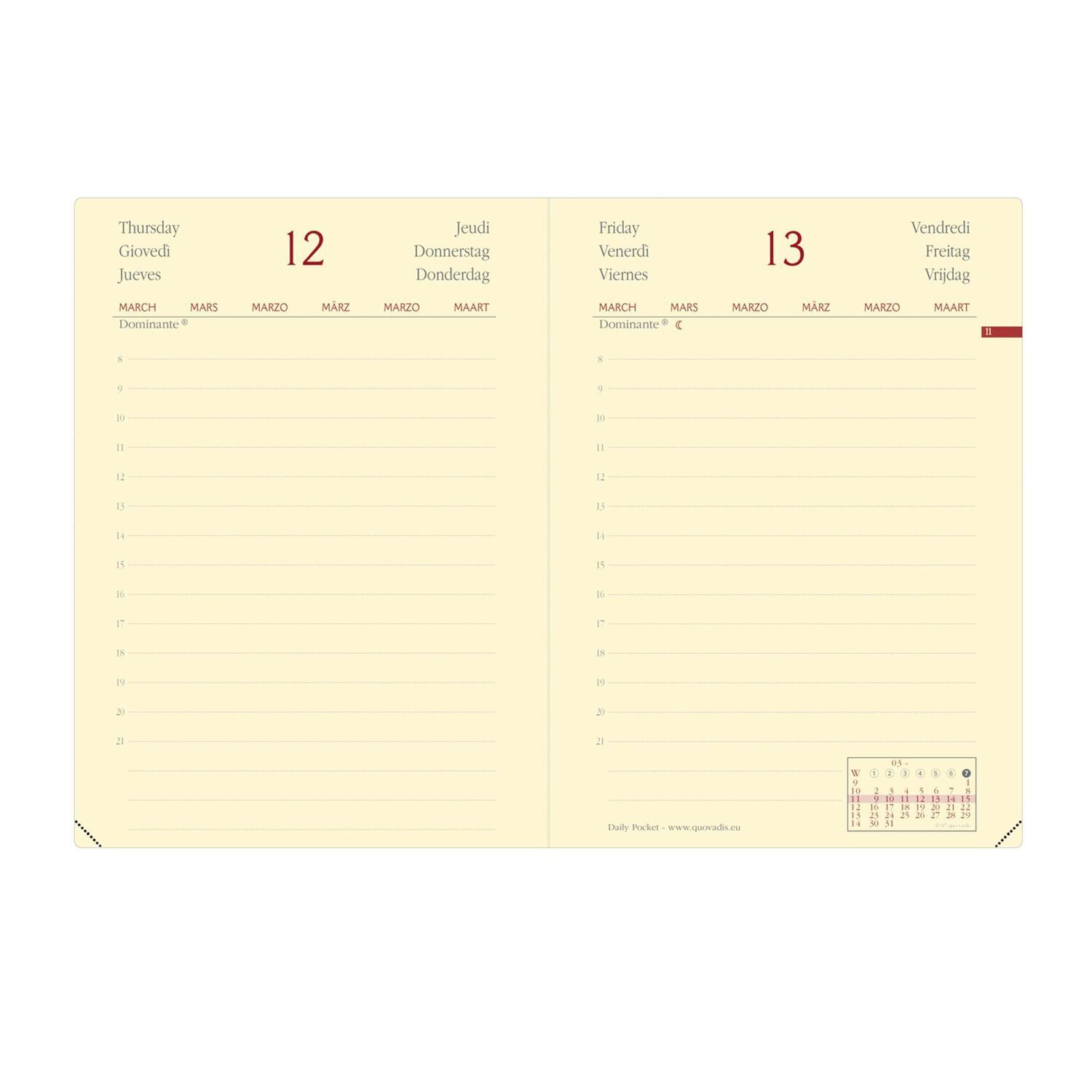 Bild: 3371010486922 | DAILY POCKET VZ Silk schwarz 2025 | Die Terminkalender: Taschenformate