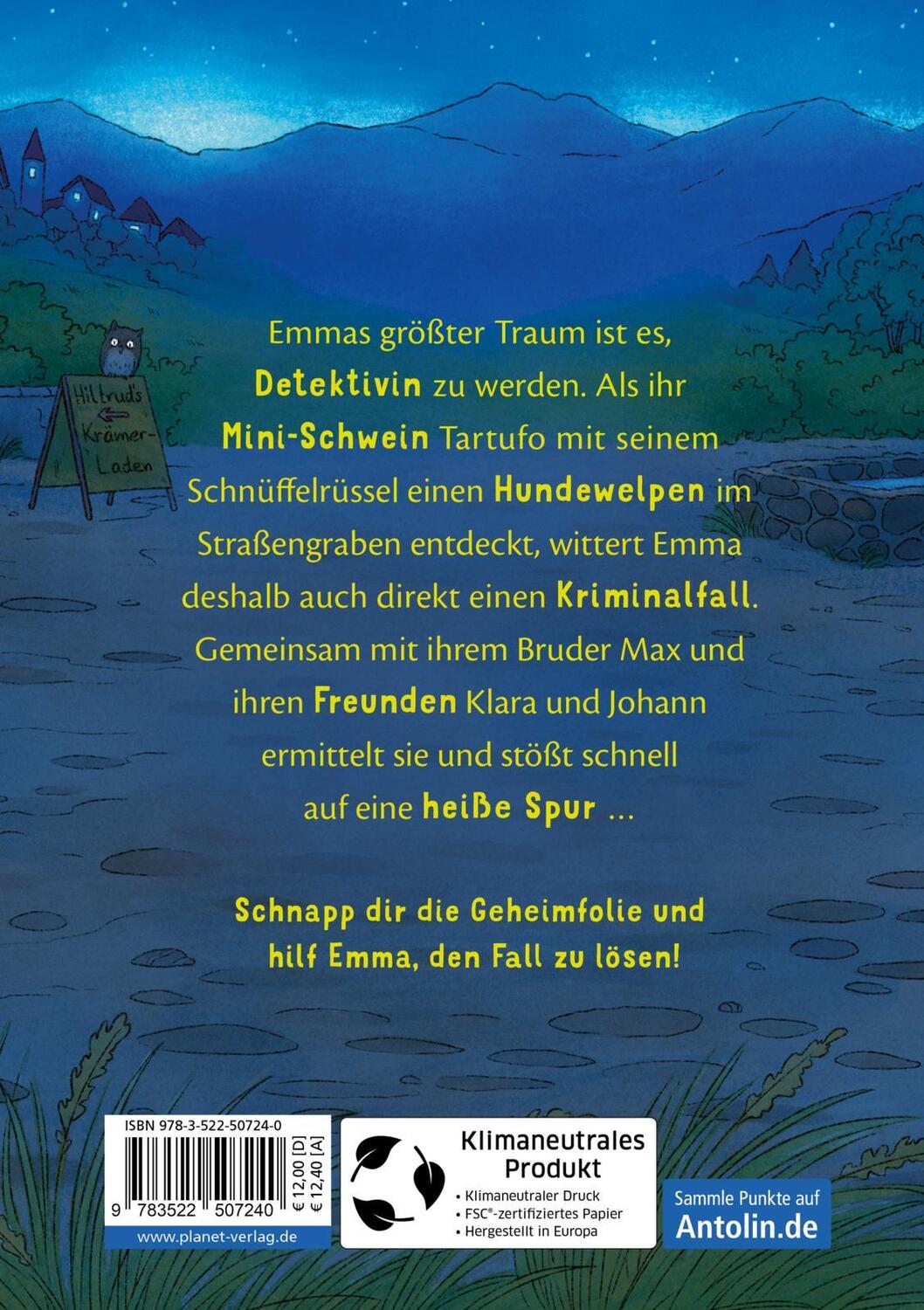 Rückseite: 9783522507240 | Emma &amp; Tartufo 1: Mit Schnüffelrüssel auf heißer Spur | Oliver Kern