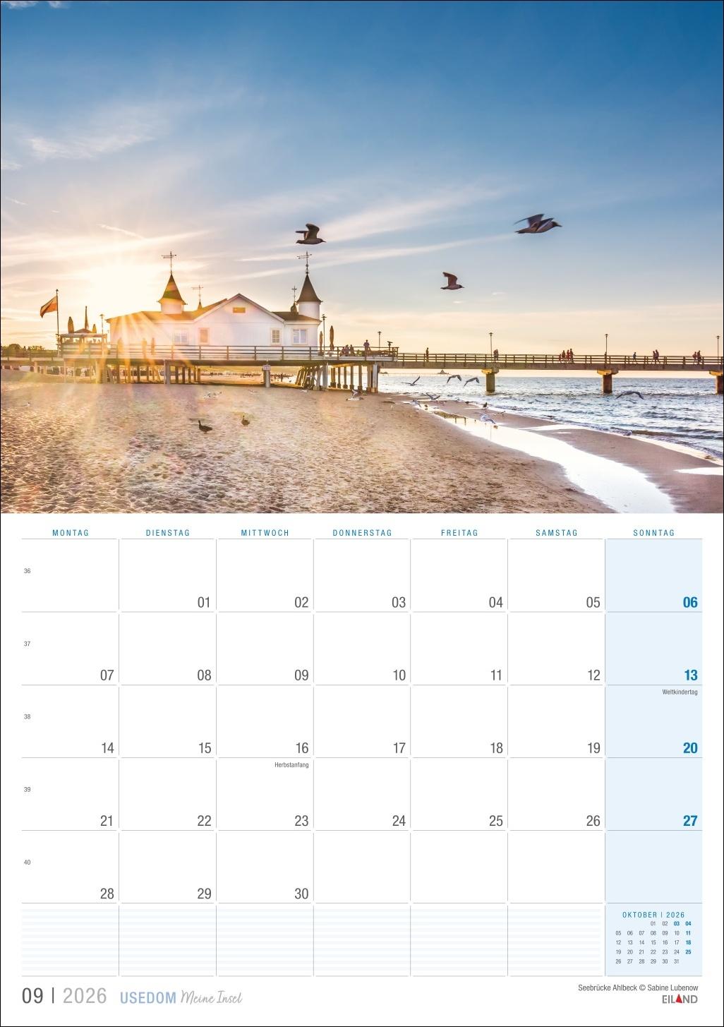 Bild: 9783964023957 | Usedom ...meine Insel Kalender 2026 | Eiland | Kalender | 13 S. | 2026