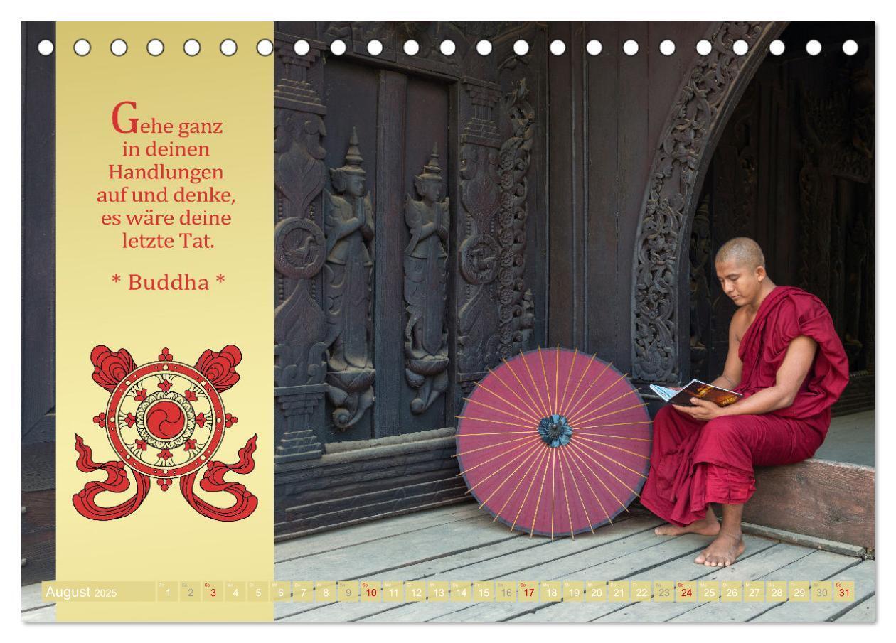 Bild: 9783435081004 | BUDDHAS WORTE - Buddhistische Weisheiten (Tischkalender 2025 DIN A5...