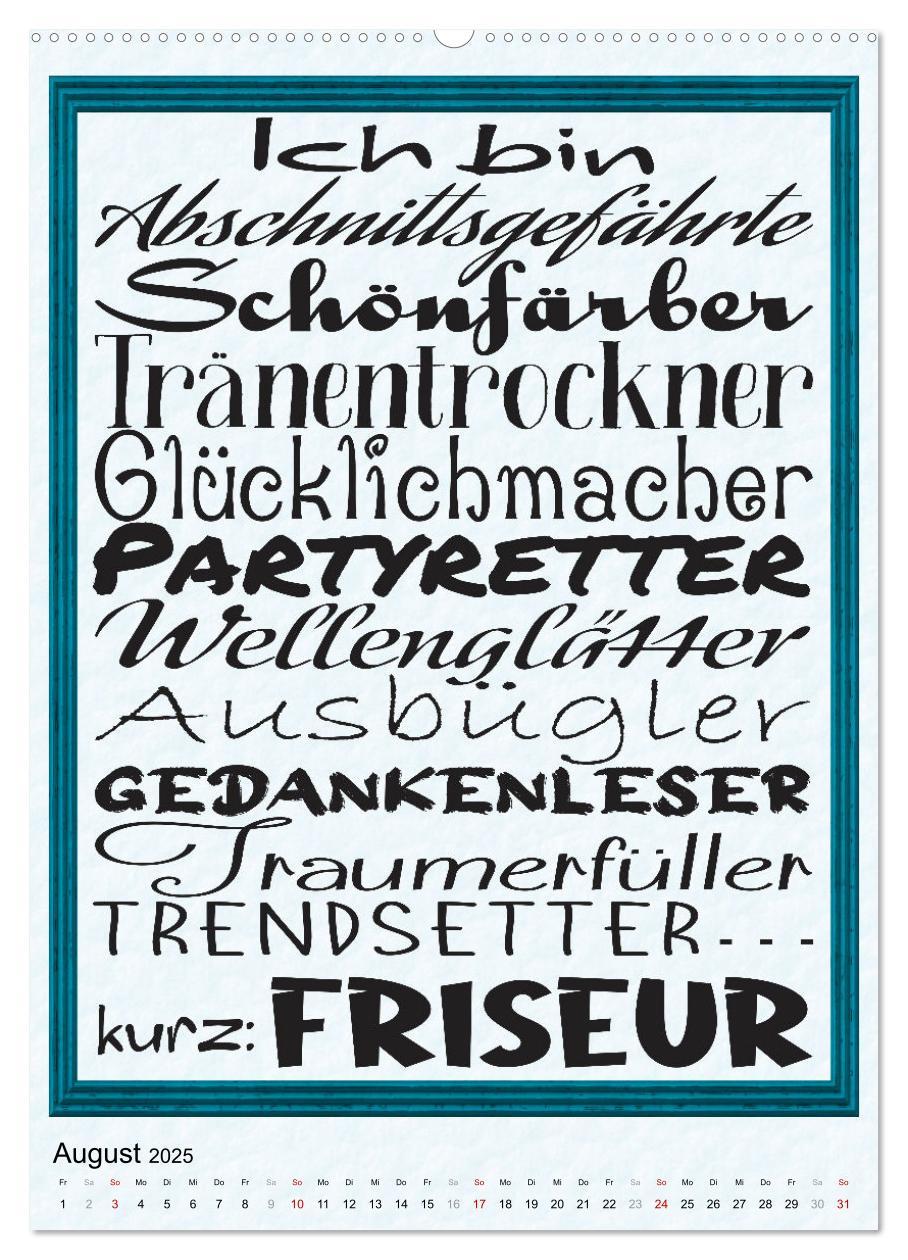 Bild: 9783435920235 | Friseur-Sprüche (Wandkalender 2025 DIN A2 hoch), CALVENDO...