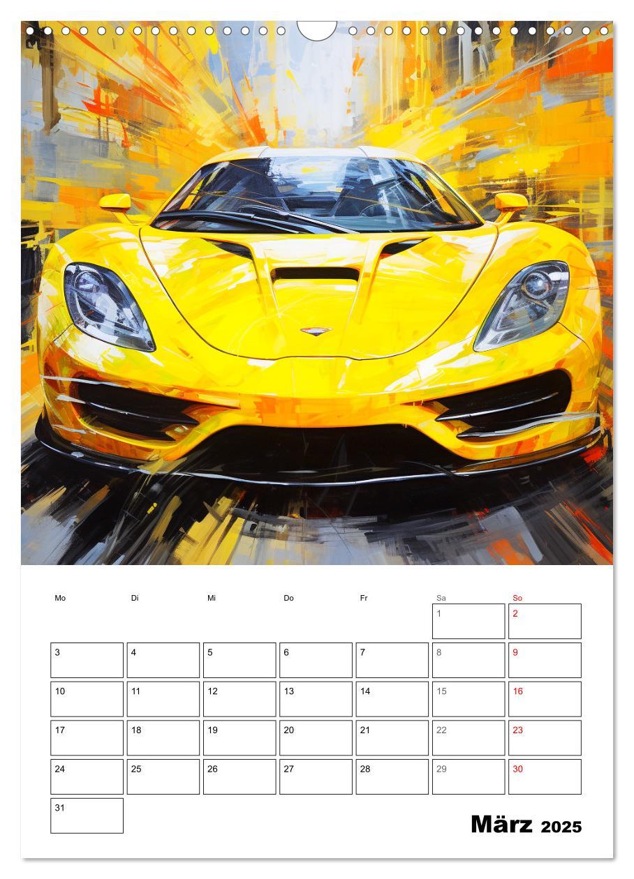 Bild: 9783435863266 | Sportauto Paintings (Wandkalender 2025 DIN A3 hoch), CALVENDO...