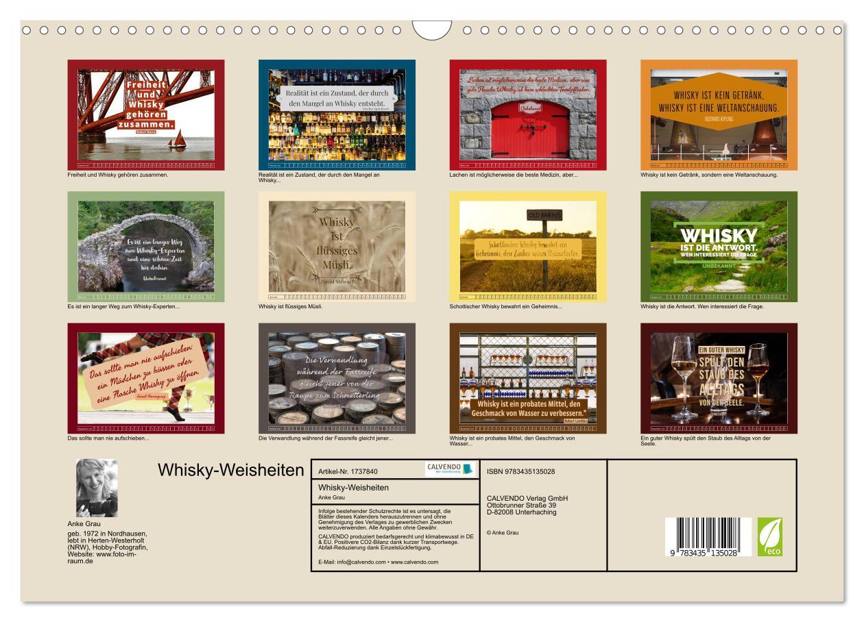 Bild: 9783435135028 | Whisky-Weisheiten (Wandkalender 2025 DIN A3 quer), CALVENDO...