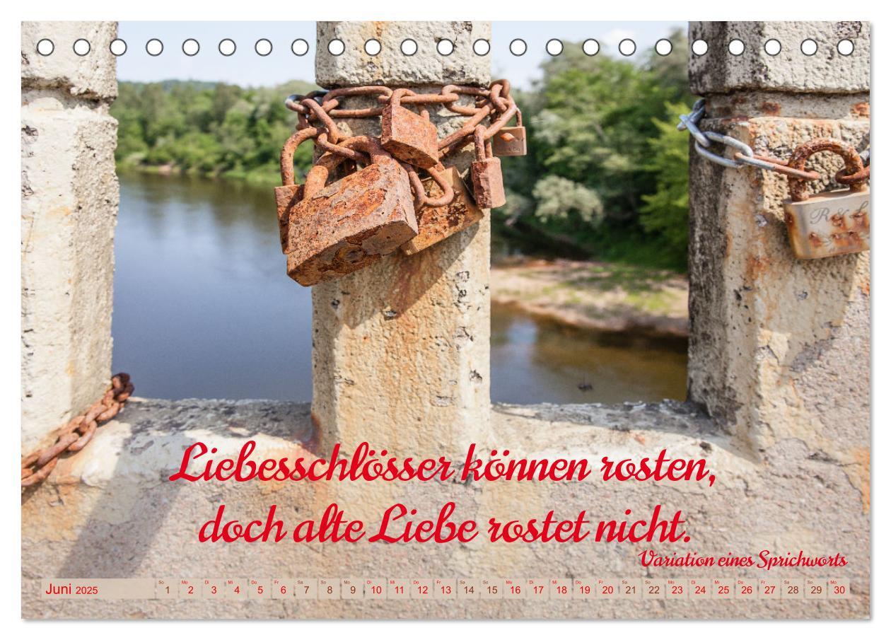 Bild: 9783383992681 | Liebesschlösser, Ich liebe Dich (Tischkalender 2025 DIN A5 quer),...