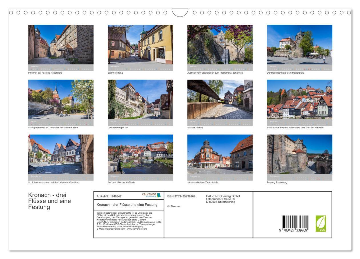 Bild: 9783435239269 | Kronach - drei Flüsse und eine Festung (Wandkalender 2025 DIN A3...