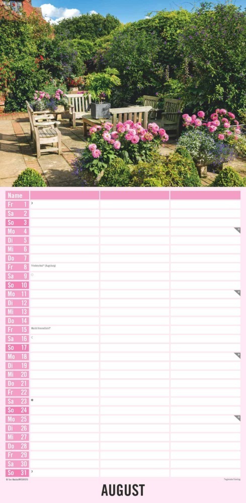 Bild: 4251732343262 | Alpha Edition - Gartenzauber 2025 Streifenplaner, 22x45cm, Kalender...