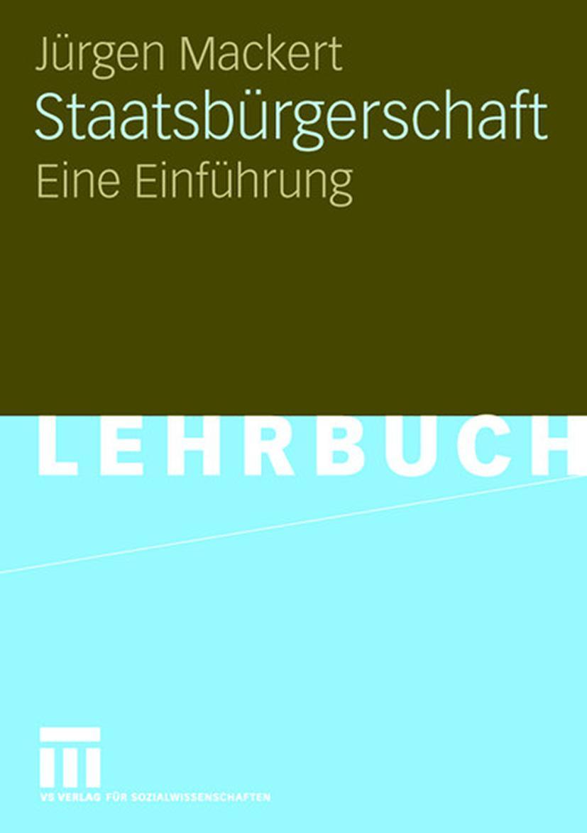 Cover: 9783531146263 | Staatsbürgerschaft | Eine Einführung | Jürgen Mackert | Taschenbuch