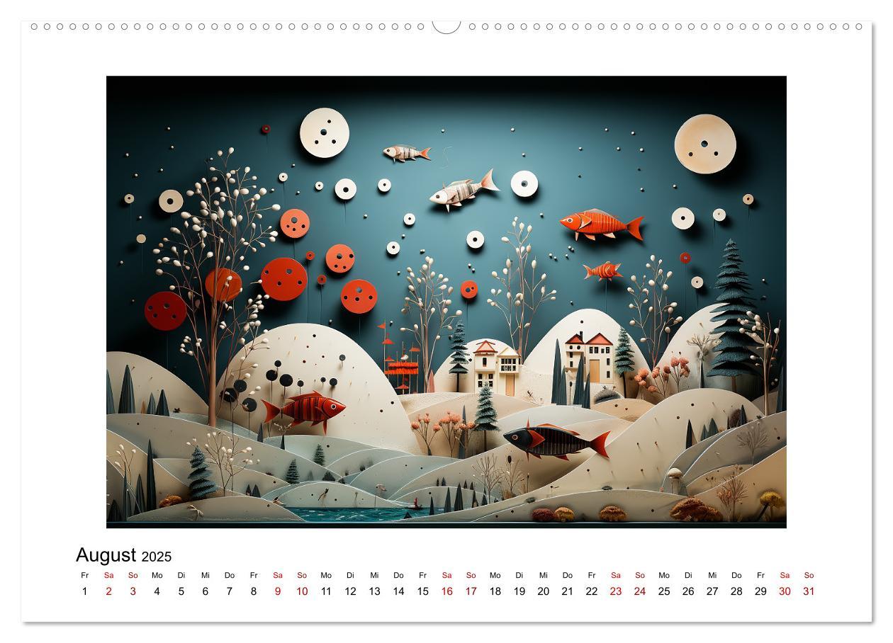 Bild: 9783383869815 | Paper Art (Wandkalender 2025 DIN A2 quer), CALVENDO Monatskalender