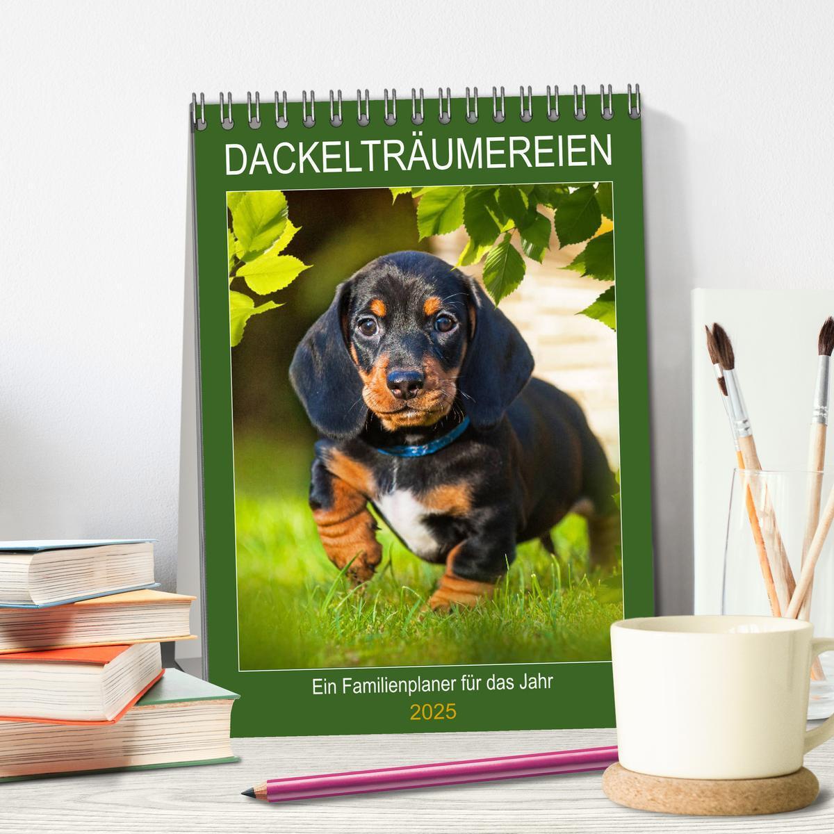 Bild: 9783435937080 | Dackelträume - Ein Familienplaner für das Jahr (Tischkalender 2025...