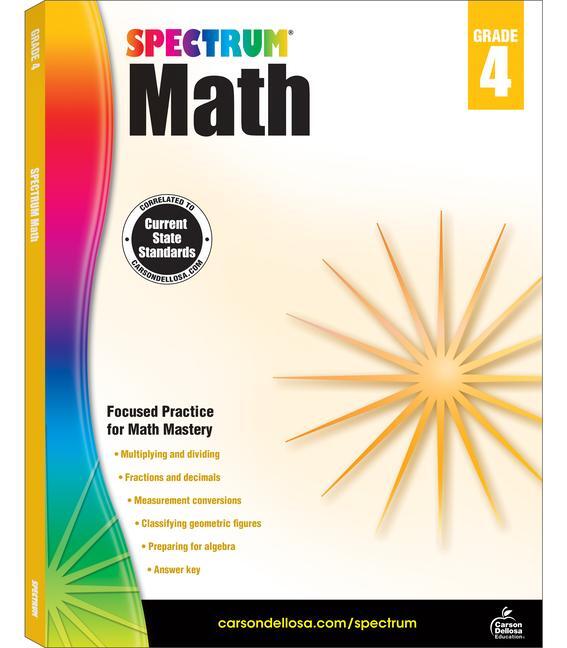 Cover: 9781483808727 | Spectrum Math Workbook, Grade 4 | Volume 5 | Spectrum | Taschenbuch