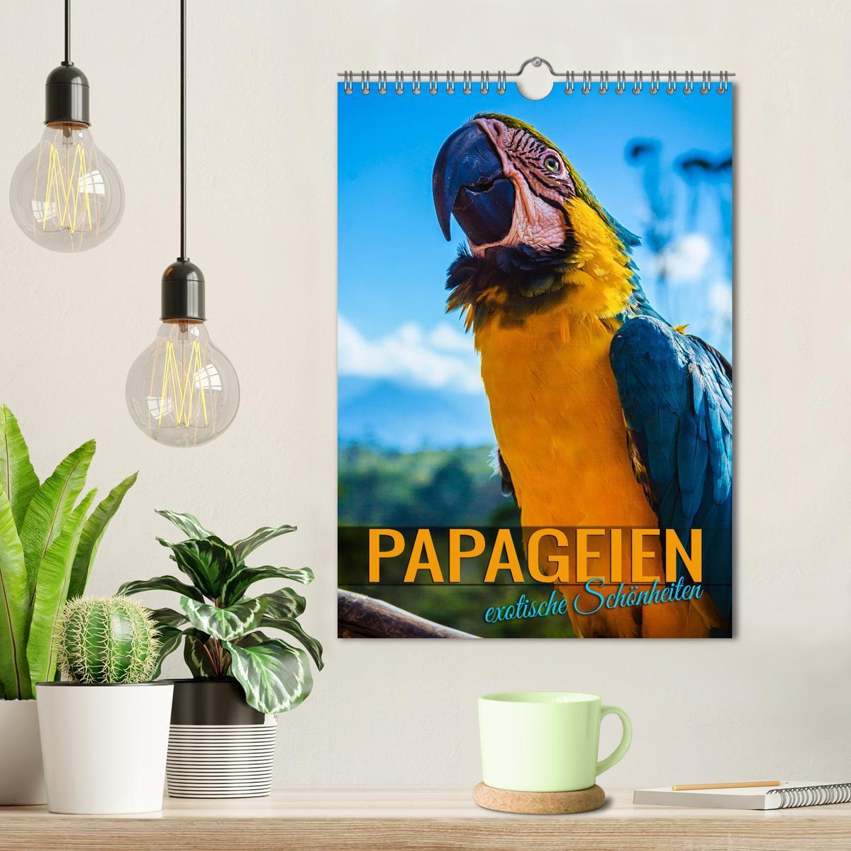 Bild: 9783435887248 | Papageien - exotische Schönheiten (Wandkalender 2025 DIN A4 hoch),...