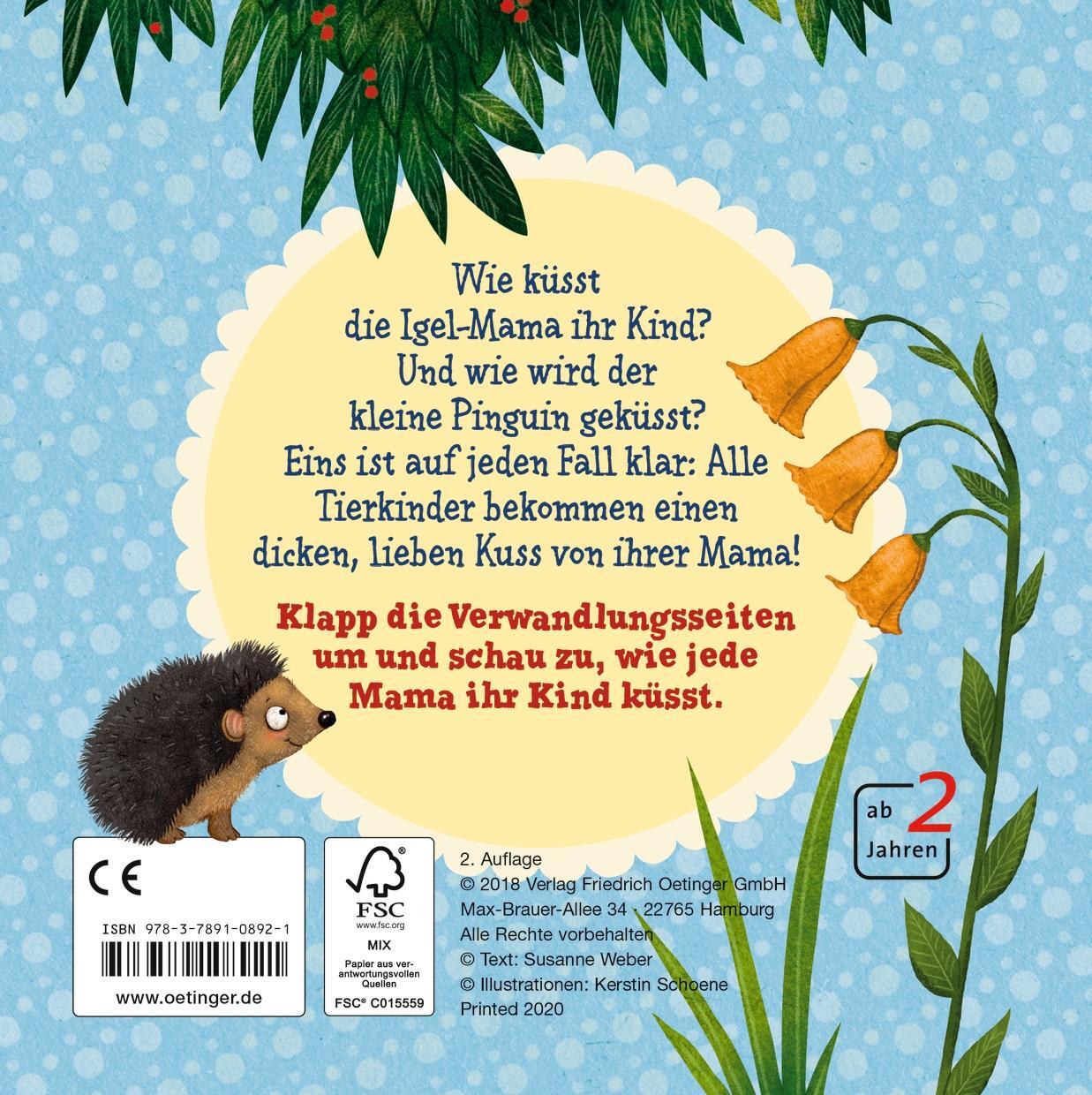 Rückseite: 9783789108921 | Giraffenkuss und Kroko-Schmatz | Jede Mama küsst ihr Kind | Weber