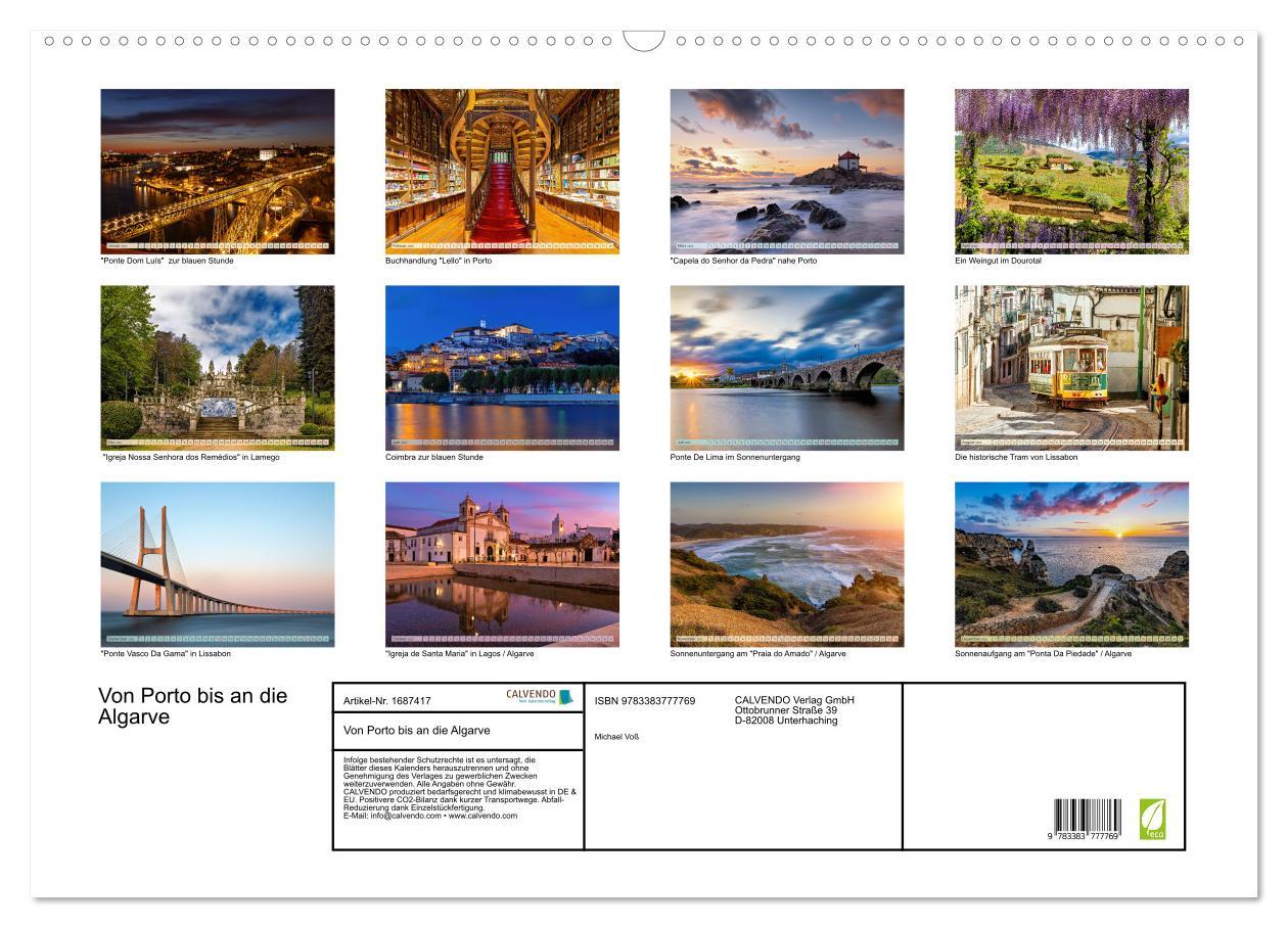 Bild: 9783383777769 | Von Porto bis an die Algarve (Wandkalender 2025 DIN A2 quer),...